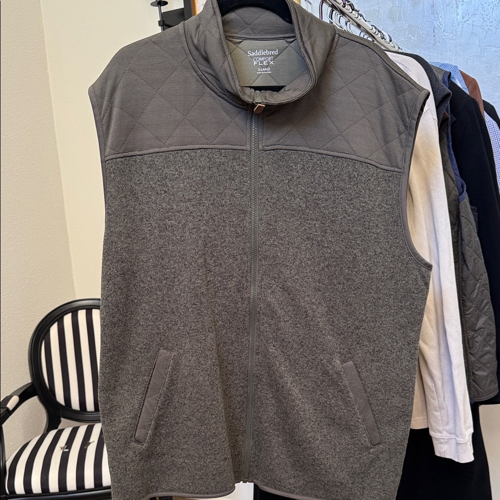 Saddlebred Dark Gray Men's Quilted Vest